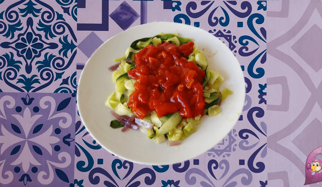Zucchini Noodles with Tomato sauce