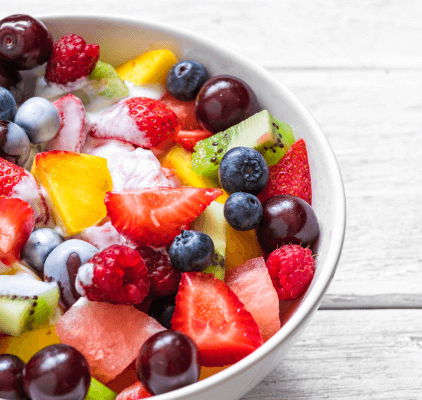 Bowl of fruit.